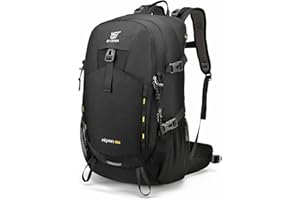SKYSPER Mochila de Senderismo 30L Mochila de Trekking Impermeable con Ventilación Trasera y Espalda de Malla excursiones de un día con Cinturón de Cadera para Mochila al Aire Libre