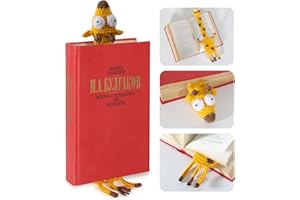 CHARYSIM Lesezeichen häkeln, Lesezeichen personalisiert kinder, 3D Cartoon Tiere - Lustiges Geschenk für Geburtstags, Schüler, Junge, Mädchen, Lehrer, Studenten, Und Buchliebhaber (Giraffe)