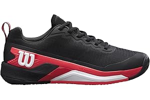 Wilson Męskie buty tenisowe Rush Pro 4.5 Clay, Czarny podczerwień, biały, 44 EU