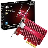 TP-Link TX401-PCIe Ethernet Network Card, 10Gbps, Gigabit, Windows&amp;Linux | PCIe Network Card 10G Ethernet Heatsink. Internal