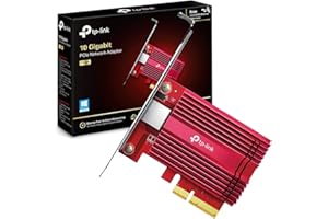 [Nuevo] TP-Link TX401 – Tarjeta de Red PCIe 10 GB/s, Adaptador 10GBase-T con disipación Avanzada, Compatible 5G/2.5G/1G, Incluye Cable Cat6A, Baja latencia, Ideal para Gaming y NAS, Windows & Linux