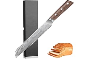 Plys Cuchillo para pan profesional 20cm filo dentado: Cuchillos fabricados en acero inoxidable con mango ergonómico