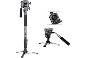 VIPHOTO DIGITAL VFOTO® Yunteng VCT-288 Fotografía 58-Inch ligero Fotografía Trípode Y Monopod con Nivelado Fluidos Y 3/8 a 1/4 Tornillo para Canon Nikon DSLR Camera