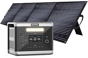 SUPERPLAY SOLARPLAY Portable Power Station 2400W,(4800W Pico de Potencia)2160Wh Generador Solar con Batería LiFePO4,12 Puertos,para Camping,Autocaravana,RV,Viajes,Emergencia por Fallo de (2400W+200W)