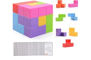 Ulikey Magic Cube Puzzle, Bloques de Construcción Cubo Juguetes Educativos, Cubo Rompecabezas Velocidad Juguete para Niños Juego de Entrenamiento Cerebral