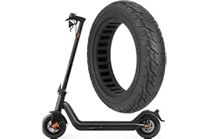 PRODROCAM Pneu complet 250 x 54 pour scooter électrique Xiaomi Mi4 Lite/Pro, 10 x 2.125 Pneu en caoutchouc plein pour scooter Ninebot F20 F25 F30 F40, 10" solide pneu avant/arrière pneu de rechange (noir-1)
