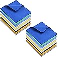 Eco-Fused Microfiber Cleaning Cloths - 18 Pack - for Cleaning Glasses, Eyeglasses, Camera Lens, iPad, Tablets, Phones, iPhone, Android Phones, Laptops, LCD Screens, Silverware and Delicate Surfaces