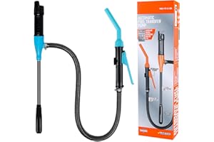 BELLAGESUNDHEIT Elektrische Umfüllpumpe Akku, 2.4 GPM (9 L/min) Kraftstoffpumpe für Benzin & Diesel, Tragbare Siphonpumpe mit Schlauch & Durchflussregelung, Batteriebetriebene Flüssigkeitstransferpumpe für Kanister