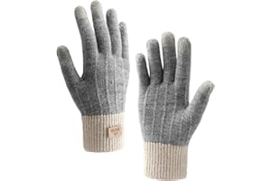 Homealexa Guanti Invernali in Lana per Donna Uomo, Unisex Guanti Termici a Maglia Antivento AntiscivoLo per Ciclismo Sci Attività all'Aperto Lavoro Viaggio