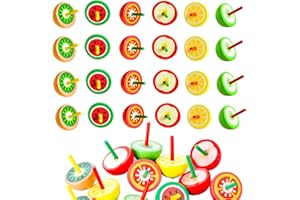 Liuer Trottola di Legno,20PCS Giroscopio in Legno Artigianali Set di Superficie Artigianale Non Tossico per Bambini Party Toy Giocattolo Partito (B)