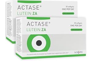 Actase ZA - Double Pack - Scientifically Formulated Lutein and Zeaxanthin Eye Care Supplement with Added Vitamins to Maintain Healthy Vision - 2x30 Softgels