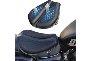 AriKroii Cojín de Gel Asiento Moto Universal de 3D con Estructura de Nido de Abeja para Moto, Asiento Moto de Gel Plegable Antidérapant y Transpirable con Absorción de Impactos