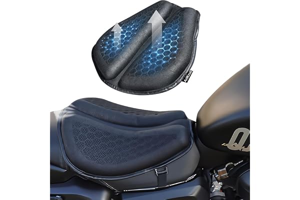 AriKroii Coussin de Siège en Gel de Moto, Coussin de Selle Moto Gel de Structure cellulaire 3D Absorbant Les Chocs, Antidérapant et Respirant Convient à La Conduite sur Courte et Longue Distance