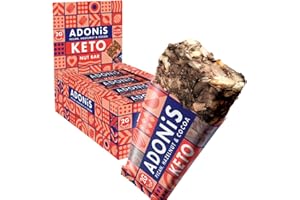 Adonis Keto Bar | Pecan Nut Snack Bars | 100% Natural Snacks, Low Carb, Vegan, Gluten Free, Low Sugar, Paleo - Box of 16