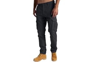 westAce Mens Cargo Combat Work Trousers Casual Pants with Knee Pad Pockets Workwear 100% Cotton Trousers