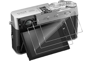 Haofun 3 piezas Película Protectora para Fujifilm X100VI/ X100V/ X-T4/ X-E4 para Cristal Templado, HD Vidrio Templado Protector de Pantalla, Fácil instalación sin Burbujas (Transparente)
