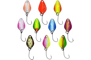 ‎PSARÁS Psarás Amphithere Forellen Spoon Set Box 10 STK - 2,2 g - Trout Fishing Spoon - UL-Angeln