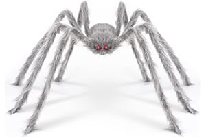 ‎BENPEN Halloween Deko Outdoor Große Spinne:50'' Gruselige Spinnen Garten Horror Dekorations, Halloween Riesenspinne für Spinnennetz Tischdekoration Party Tür und Fenster Zubehör Aussen Accessories