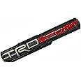 MIZZEO 3D Premium Car Emblem, Stylish TRD Sport Silver & Red Badge, Automotive Decal & Sticker Compatible with All Cars