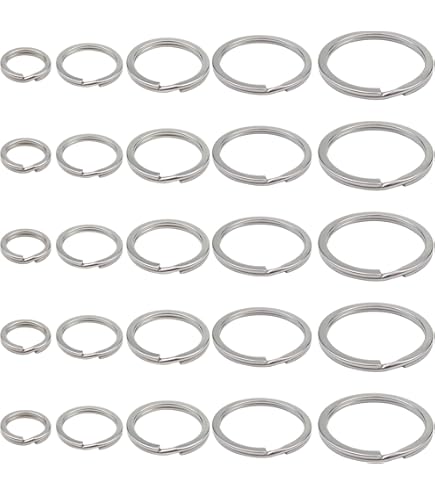 Anelli A Spirale Per Chiavi - 100 Pezzi, Diametro 30 Mm, Argento - Per Organizzare Chiavi E Lavoretti DIY - Foto 12