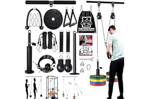 Taeku Poulie Musculation Professionnel Tirage Poulie et Câble Mural Gym à Domicile Triceps LAT Tirer vers Le Bas Avant Bras Exercice Systèmes pour Triceps Biceps