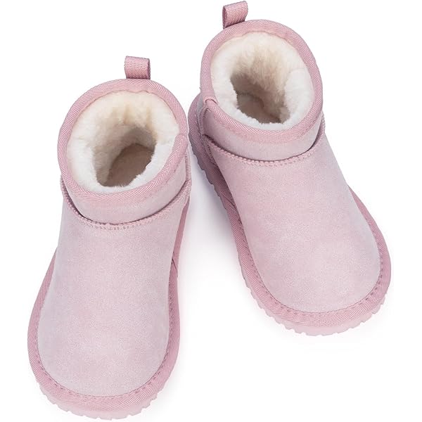 Mishansha Winterlaarzen voor kinderen, warm, winterlaarzen, comfortabel, antislip, winterschoenen, uniseks, maat 24-36, Grijs, 28 EU