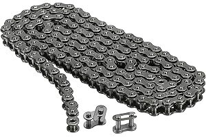 QUARKZMAN #25/04C-1 Catena a Rulli 3 Piedi Passo 1/4" Catene a Rulli Acciaio al Carbonio con 2 Collegamenti Master Gratuiti per Mini Moto Motociclette, 144 Link