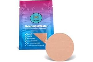 FixTape atmungsaktives Sensor-Tape für Freestyle Libre 3 Glukose-Sensor I runde selbstklebende Patches I hoher Trage-Komfort I hautfreundlich I hypoallergen & wasserfest I 7 Stk (Beige)