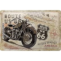 LB H&F Blechschild USA Amerika Nostalgie Retro Auto Tür Route 66 Motor