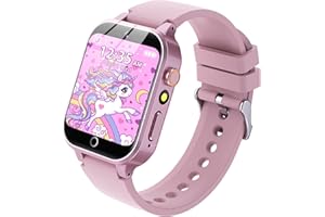LITEYPP Kids Smart Watch - Boys & Girls, Toddler Watch with 13 Alarm Modes, Flashlight, Camera, Music & Games, Pink