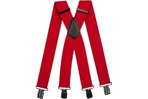 Olata Tirantes Extra Anchos para Hombre – 5 cm de Ancho, Resistentes y Ajustables con Clips Sólidos, Ideales para el Trabajo y Vestimenta Elegante