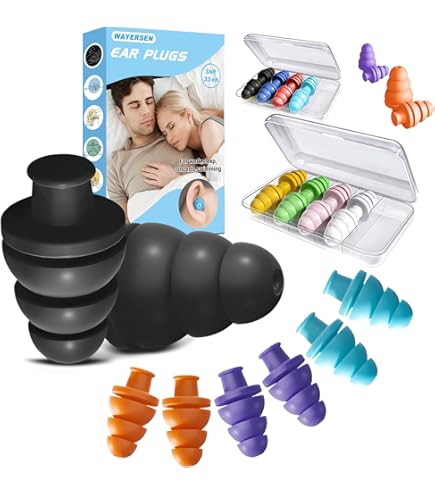 Every Cares Lot De 6 Paires De Bouchons D'Oreilles En Silicone - Pour Natation, Douche, Sommeil - Avec 6 Étuis De Voyage Inclus - Bleu Every Cares Lot De 6 Paires De Bouchons D'Oreilles En Silicone - Pour Natation, Douche, Sommeil - Avec 6 Étuis De Voyage Inclus - Bleu