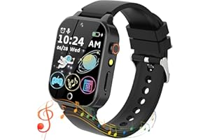 clleylise Smartwatch Bambini,Orologio Smartwatch Bambini con 26 Giochi Contapassi Musicale MP3 Fotocamera,13 Sveglie,Torcia, Regalo Smartwatch per Bambini e Bambino dai 4 ai 12 Anni