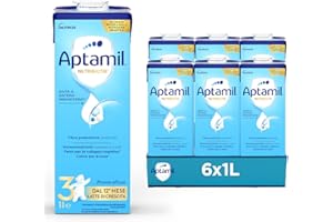 APTAMIL 3 - Latte di Crescita Liquido per Bambini dai 12 mesi, Pronto all'uso - Formato Convenienza da 6 litri (6x1L)