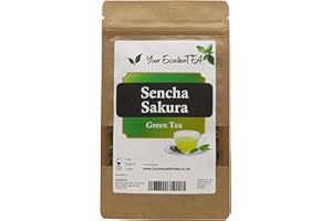 YOUR EXCELLENTEA Sencha Sakura - Delicious Japanese Tea - Cherry and Sencha Green Tea Loose Leaf (100g)