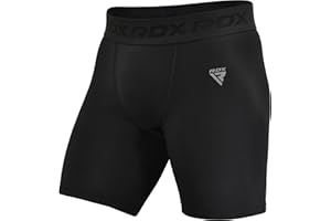 RDX Compression Shorts Men - Ultra-Tight Stretchable Baselayer for Athletic Sports, Spandex Activewear Underwear - MMA Kick Boxing Gym Workout Running BJJ Muay Thai Weight Training Cycling Surfing