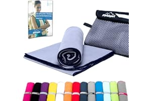 gipfelsport Toalla de Microfibra | Toalla de baño de Microfibra, Toalla de Viaje, Toalla de Playa | De Secado rápido, Ultra Ligero, Ahorro de Espacio | para niños, Hombres y Mujeres
