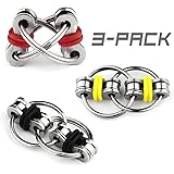 mciskin Flippy Chain Fidget Jouet Soulage Le Stress Réducteur - Parfait pour ADD, TDAH, Anxiété et Autisme (Pack de 3)