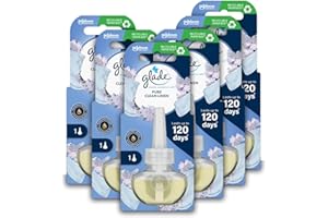 Glade Plug in Air Freshener Refill, Electric Scented Oil Room Air Freshener, Clean Linen, Pack of 6 (6 x 20ml)