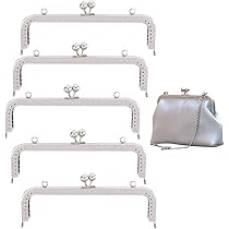 Chiusure Per Borse Clic Clac | 7 Colori | 5cm | Con Perline In Resina | Per Borse Fai Da Te E Artigianato