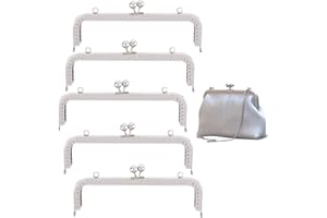 PH PANDAHALL PandaHall 5pz 20cm Telaio Chiusura Clic Clac in Metallo, Telaio per Borsetta Quadrata in Platino, Cornice con Chiusura a Bacio per Borsa Frizione Portafoglio Artigianato Fai-da-Te