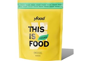 yfood Banana vegana - 12 pasti da 400 kcal in polvere - 26 g di proteine, vitamine e minerali - Gusto: banana