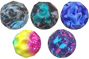fengleas Astro Jump Ball, Space Ball Moon Ball, Mini Bouncing Ball Toy, Hohe Springender Gummiball, Super High Bouncing Space Ball, Planeten Hüpfbälle Spielzeug Zum Stressabbau Für Kinder (I-5PC)