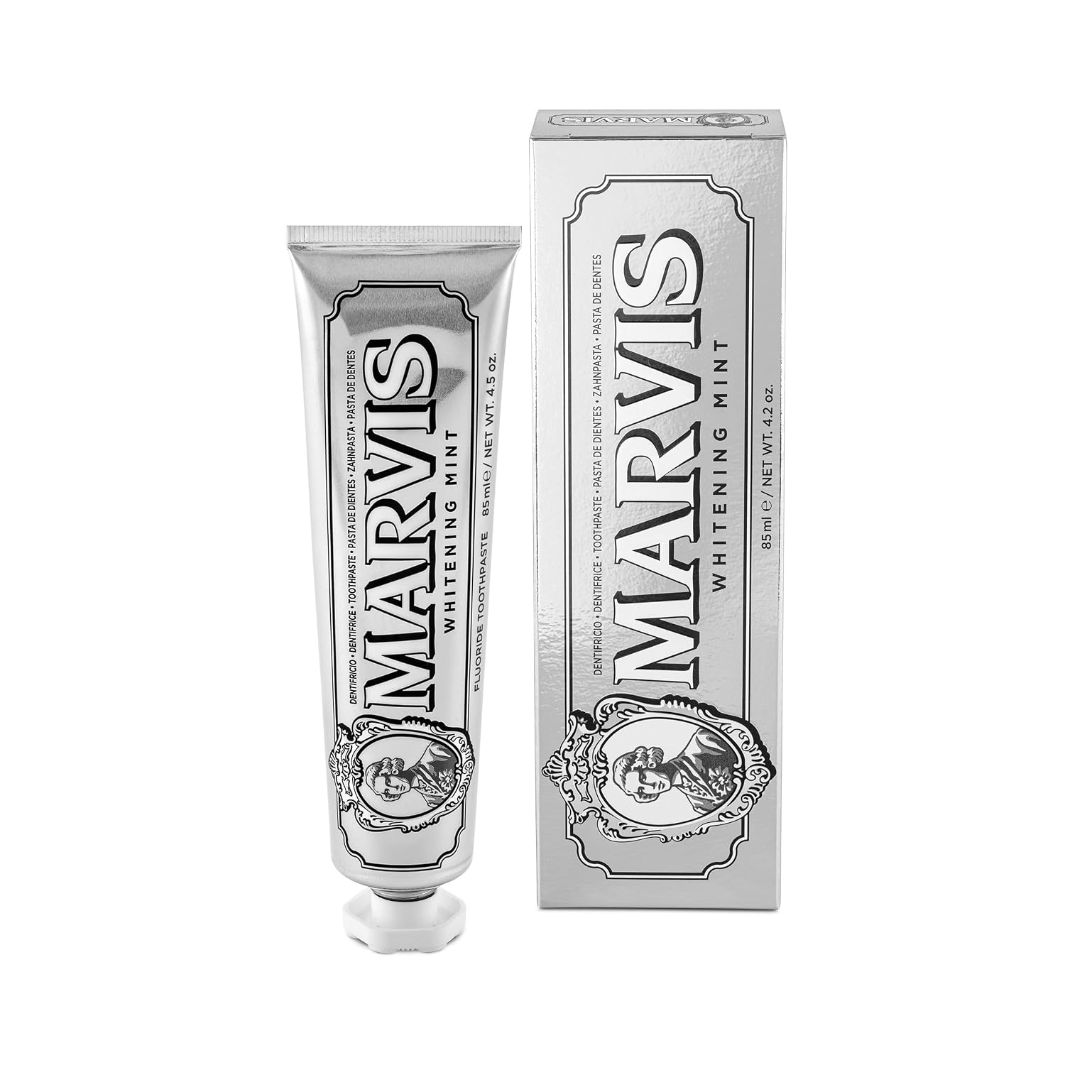 MARVIS® Whitening Mint 85 ml I Tandpasta vor een wittere glimlach I langdurige frisheid I frisse muntsmaak