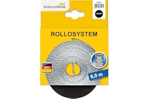 Schellenberg 36007 Cinta de persiana Maxi, Negro, 23 mm x 6 m