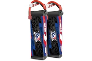 BLACKROCKOO 3S 11.1V LiPo Akku 5500mAh 90C mit Deans Stecker, Softcase-Batterie für Flugzeug, Helikopter, Quadcopter, Auto, Truck, Boot (2er-Pack)