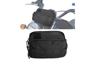 Vanlison Motorradtasche, Motorrad Lenkertasche Motorradtasche Vorderlenkertasche Aufbewahrungstasche Gabeln Tasche Satteltasche Moto Zubehör Kompatibel mit Cruiser Softail Dyna Sportsters Dirt Bike