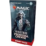 Magic The Gathering- Confezione di 3 Buste per Il Draft Innistrad: Promessa Cremisi (Versione Italiana), C99551030