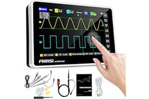 Tablet Oscilloscope 2 Channel, WapoRich Handheld Oscilloscope with 100X High Voltage Probe, 100MHz Bandwidth, 1GSa/s Sampling Rate, 1000 Screenshots Storage - 1013D PRO Digital Oscilloscope
