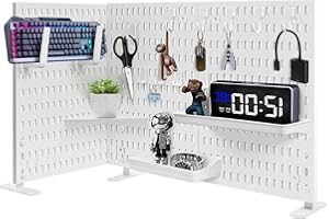 Easyhomie Set di 3 lavagne da scrivania (42 x 30 cm) + 18 accessori per l'organizzazione e la decorazione, combinazione libera e facile da installare